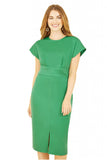 Yumi Green Scuba Kimono Sleeve Fitted Dress