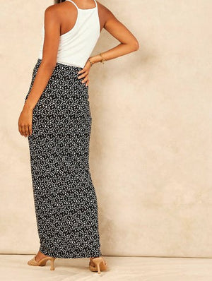 PRINTED - PENCIL MAXI SKIRT Signage