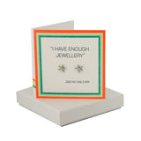 Coral And Mint Enough Jewellery Card - Starfish Earrings