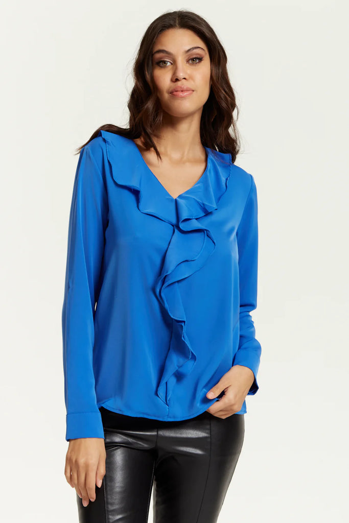 Oversized Top with Frilled Front Hoxton Gal