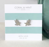 Coral And Mint Star Cluster Earrings
