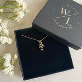 Wisteria London Orion Navy Planet And Star Necklace