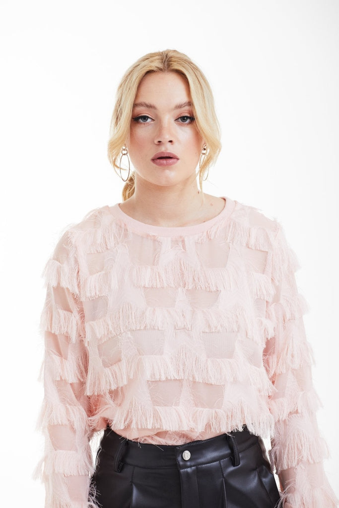 Tassel And Organza Top Double Second