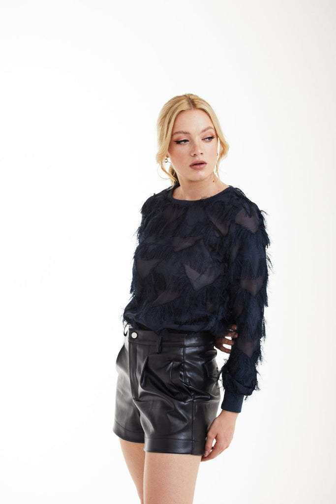 Tassel And Organza Top Double Second