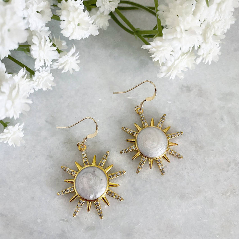 Wisteria London Soleil Sunburst Earrings Wisteria London