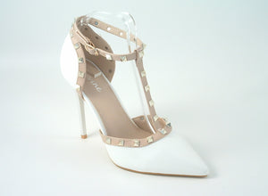 Cassidy Studded T Bar Court Shoe Glitz Shoes