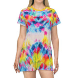 Bynelo Tie Dye Multicolour Print T-shirt Dress