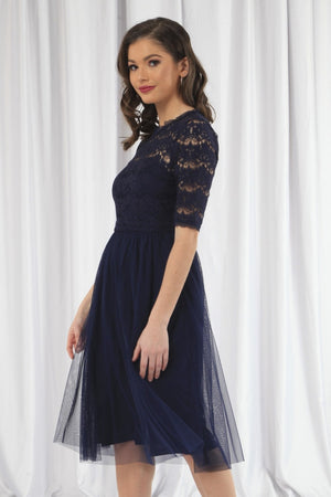 Lace Dress With Tulle Skirt Double Second