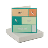 Coral And Mint Hip Hip Hooray Card - Shooting Star Earrings