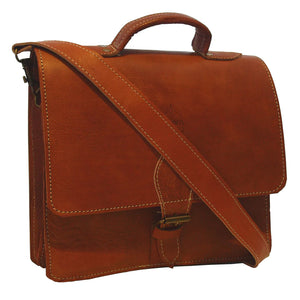 The Casablanca Leather Satchel - Light brown Berber Leather