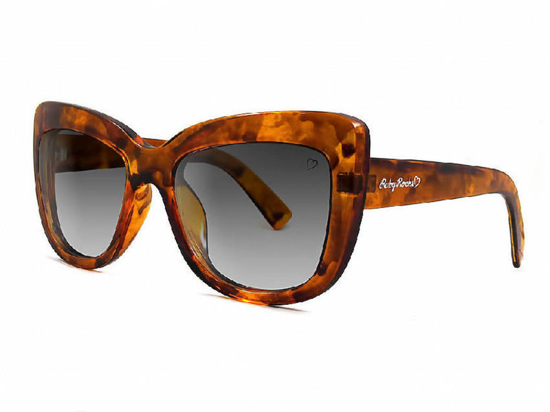 Ruby Rocks Tortoiseshell 'cannes' Angled Cateye Ruby Rocks