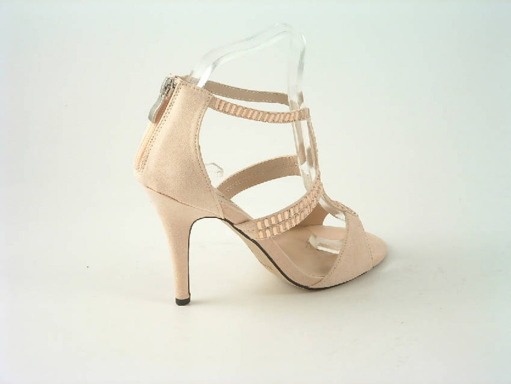 Glitz Shoes Sandal Faux Suede Pink, Grey Sabatiné High Heel Glitz Shoes